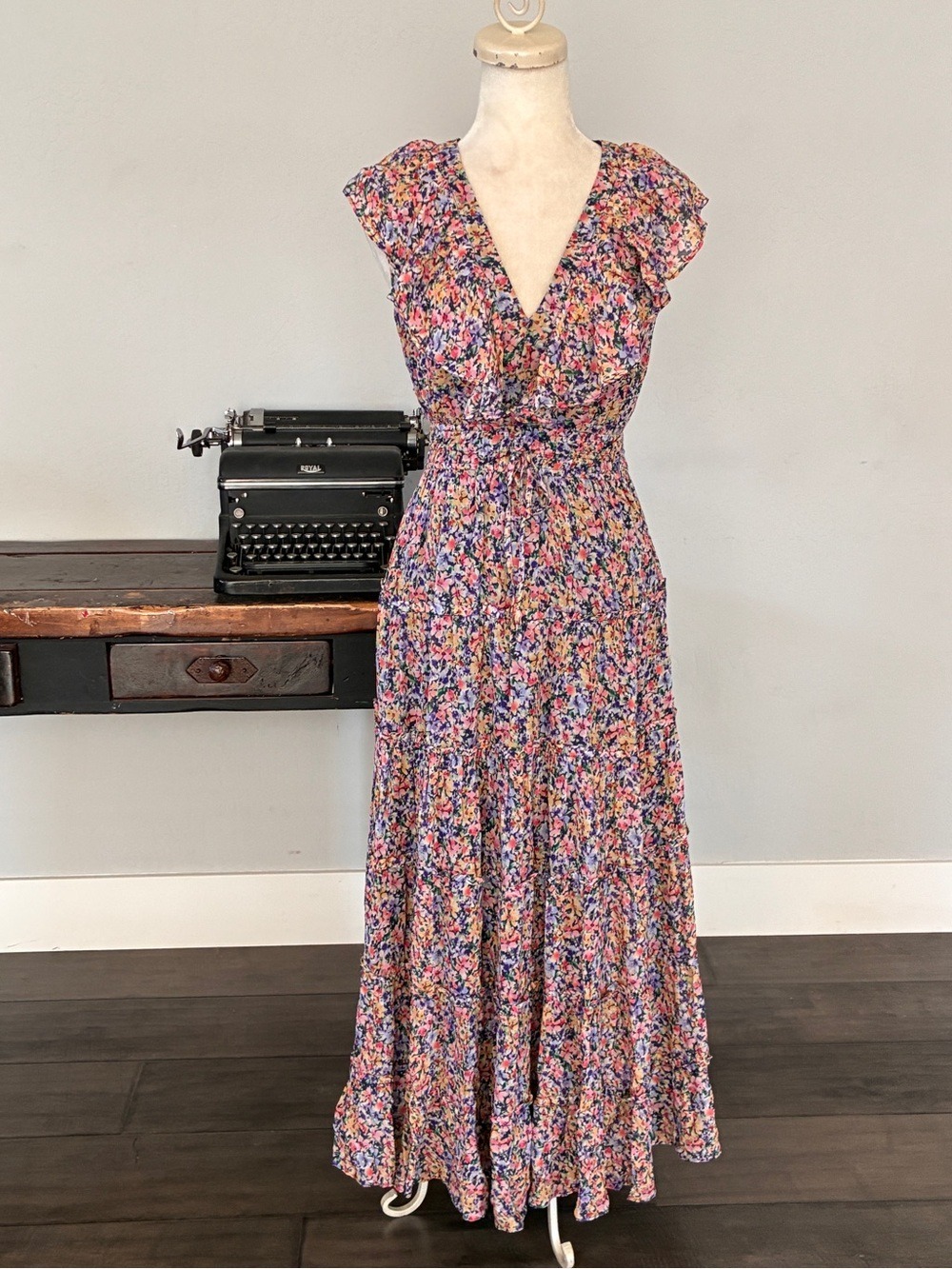 Yumi Kim Sicily Ruffle Floral Maxi Dress - Size Small